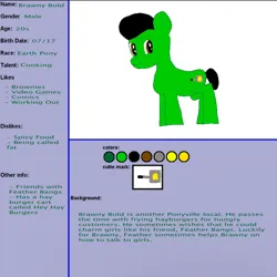 Size: 1166x1168 | Tagged: safe, artist:brawnybold, derpibooru import, oc, oc:brawny bold, earth pony, earth pony oc, image, jpeg, reference sheet