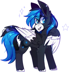 Size: 2636x2746 | Tagged: safe, artist:faultx, derpibooru import, oc, oc:nocti, pegasus, pony, colored wings, female, image, mare, png, simple background, solo, transparent background, two toned wings, wings