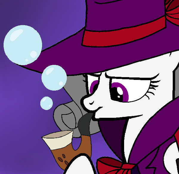 Size: 600x582 | Tagged: safe, artist:noi kincade, derpibooru import, oc, oc:oliver spade, unofficial characters only, pegasus, pony, blowing bubbles, bubble, bubble pipe, clothes, detective, fedora, female, hat, image, pipe, png, solo, trenchcoat