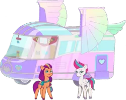 Size: 840x665 | Tagged: safe, artist:pascalmulokozi2, derpibooru import, edit, edited screencap, screencap, sunny starscout, zipp storm, earth pony, pegasus, pony, g5, my little pony: tell your tale, female, image, mare, marestream, not a vector, png, the lone alicorn