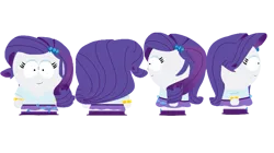 Size: 739x415 | Tagged: safe, derpibooru import, rarity, equestria girls, base used, female, front view, g4, image, left view, png, rear view, reference character sheet, reference sheet, right view, solo, south park, style emulation