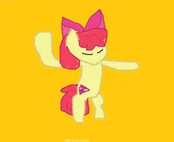Size: 1138x928 | Tagged: safe, artist:coltfan97, derpibooru import, apple bloom, earth pony, pony, 1000 hours in ms paint, dancing, gold background, image, png