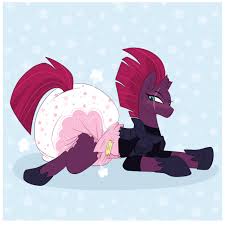 Size: 225x225 | Tagged: questionable, derpibooru import, tempest shadow, pony, unicorn, broken horn, diaper, diaper fetish, diapered, female, fetish, horn, image, jpeg, looking back, puffy diaper, solo, solo female