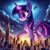 Size: 1024x1024 | Tagged: safe, ai content, derpibooru import, machine learning generated, prompter:doomguy397, twilight sparkle, twilight sparkle (alicorn), alicorn, pony, g4, city, empire state building, female, generator:dall-e 3, gentle, giant pony, giantess, image, jpeg, macro, mare, new york city, night, solo, sunset