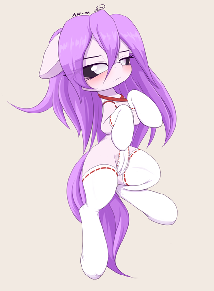 Size: 2250x3062 | Tagged: safe, artist:an-m, derpibooru import, oc, oc:moonrain, unofficial characters only, earth pony, pony, blushing, clothes, crotchboobs, female, floppy ears, high res, image, mare, miko, nudity, png, simple background, socks, solo, teats, thigh highs, unamused