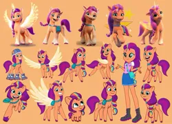 Size: 745x535 | Tagged: safe, artist:lhenao, artist:peperponiesbunyaphen, derpibooru import, edit, sunny starscout, alicorn, earth pony, human, pony, equestria girls, g5, my little pony: a new generation, my little pony: make your mark, my little pony: tell your tale, artificial horn, artificial wings, augmented, baby, baby pony, equestria girls-ified, female, filly, filly sunny starscout, g4, g5 to equestria girls, g5 to g4, generation leap, horn, image, jpeg, magic, magic horn, magic wings, mare, race swap, roller skates, skates, sunnycorn, wings, younger
