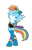 Size: 1280x1987 | Tagged: safe, artist:fotia-kouneli, derpibooru import, rainbow dash, anthro, arm behind head, armpits, bandaid, belt, clothes, cutie mark, female, grin, image, png, shorts, simple background, smiling, socks, solo, sports bra, stockings, thigh highs, transparent background, wings