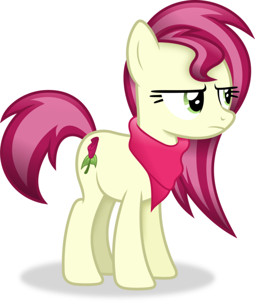 Size: 2812x3343 | Tagged: safe, artist:anime-equestria, derpibooru import, roseluck, earth pony, pony, alternate hairstyle, bandana, female, g4, high res, image, mare, png, simple background, solo, transparent background, vector