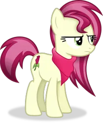 Size: 2812x3343 | Tagged: safe, artist:anime-equestria, derpibooru import, roseluck, earth pony, pony, alternate hairstyle, bandana, female, g4, high res, image, mare, png, simple background, solo, transparent background, vector