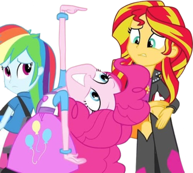 Size: 2824x2520 | Tagged: safe, derpibooru import, edit, edited screencap, editor:homersimpson1983, screencap, pinkie pie, rainbow dash, sunset shimmer, human, equestria girls, rainbow rocks, background removed, female, g4, image, not a vector, png