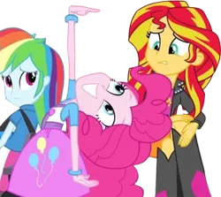 Size: 2824x2520 | Tagged: safe, derpibooru import, edit, edited screencap, editor:homersimpson1983, screencap, pinkie pie, rainbow dash, sunset shimmer, human, equestria girls, rainbow rocks, background removed, female, g4, image, not a vector, png