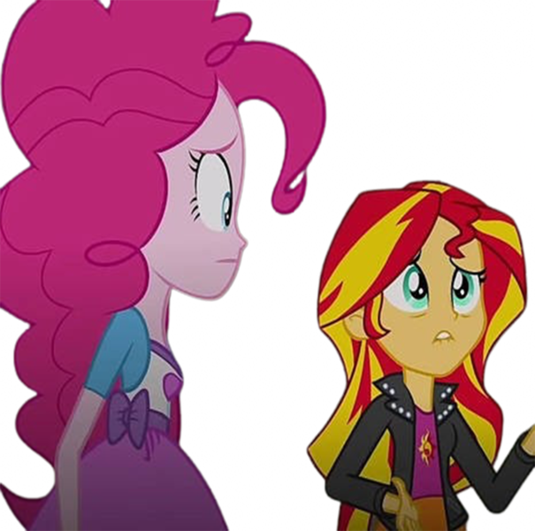 Size: 2540x2520 | Tagged: safe, derpibooru import, edit, edited screencap, editor:homersimpson1983, screencap, pinkie pie, sunset shimmer, human, equestria girls, rainbow rocks, background removed, female, image, not a vector, png