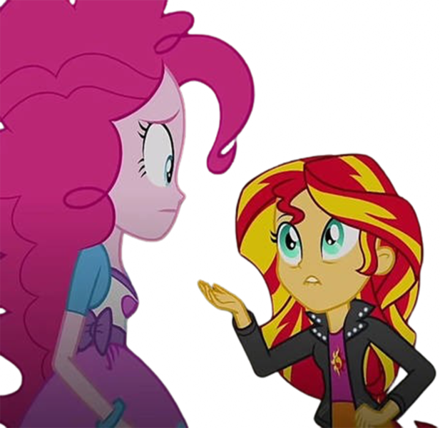 Size: 2590x2520 | Tagged: safe, derpibooru import, edit, edited screencap, editor:homersimpson1983, screencap, pinkie pie, sunset shimmer, human, equestria girls, rainbow rocks, background removed, female, g4, image, not a vector, png