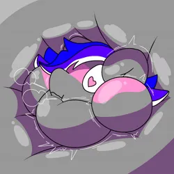 Size: 1320x1320 | Tagged: suggestive, artist:junsterxx, derpibooru import, oc, oc:retrothegempony, unofficial characters only, anthro, earth pony, blushing, heart, image, inflation, jpeg, puffy cheeks, solo