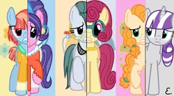 Size: 1505x828 | Tagged: safe, artist:hyper-e, derpibooru import, cloudy quartz, cookie crumbles, pear butter, posey shy, twilight velvet, windy whistles, earth pony, pegasus, pony, unicorn, base used, female, g4, group, image, mare, mom six, png, what my cutie mark is telling me