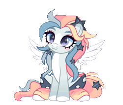 Size: 1407x1208 | Tagged: safe, artist:gihhbloonde, derpibooru import, oc, unofficial characters only, pegasus, pony, animated, female, gif, image, mare, simple background, solo, transparent background
