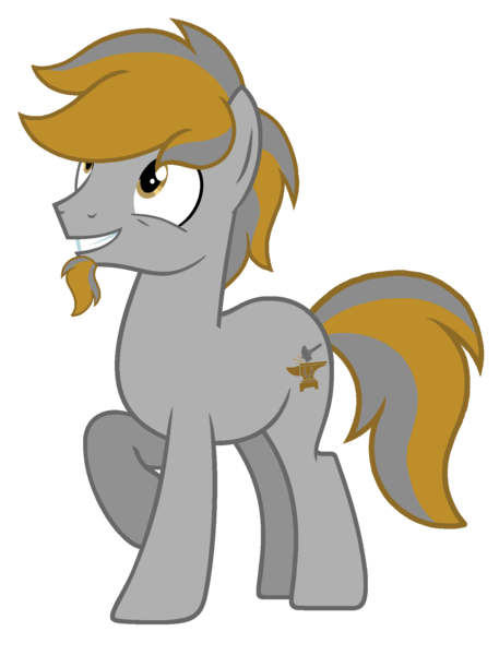 Size: 1536x2016 | Tagged: safe, artist:motownwarrior01, derpibooru import, oc, oc:anvil, unofficial characters only, earth pony, pony, base used, cutie mark, earth pony oc, facial hair, happy, image, png, simple background, solo, transparent background