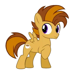 Size: 1320x1320 | Tagged: safe, artist:motownwarrior01, derpibooru import, oc, oc:toffee coffee, unofficial characters only, pegasus, pony, base used, colt, cute, cutie mark, foal, happy, image, male, pegasus oc, png, raised hoof, simple background, solo, spread wings, transparent background, wings