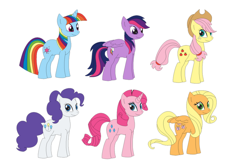 Size: 828x595 | Tagged: safe, artist:marybethemberjoy49-1, derpibooru import, applejack, fluttershy, pinkie pie, rainbow dash, rarity, twilight sparkle, twilight sparkle (alicorn), alicorn, earth pony, pegasus, unicorn, female, g4, image, palette swap, png, recolor, simple background, transparent background