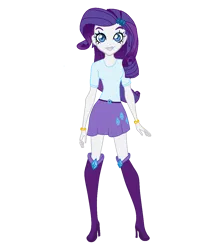 Size: 1012x1135 | Tagged: safe, derpibooru import, rarity, equestria girls, belt, belt buckle, boots, clothes, cutie mark, cutie mark on clothes, cutie mark on skirt, g4, high heel boots, image, lolirock, png, shirt, shoes, style emulation