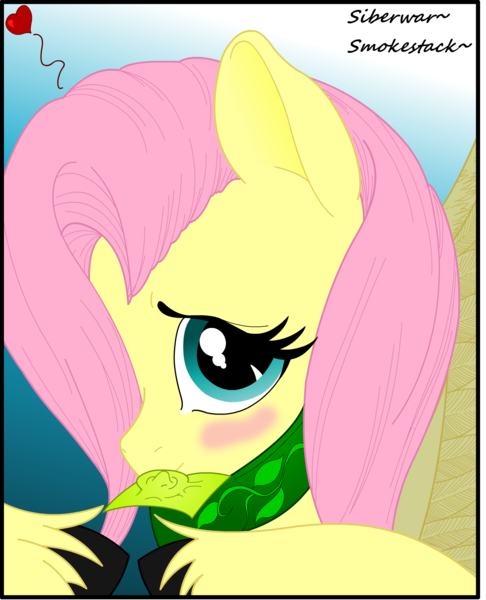 Size: 1234x1524 | Tagged: suggestive, artist:siberwar, derpibooru import, fluttershy, pegasus, collar, condom, condom in mouth, g4, gradient background, heart, image, mouth hold, png