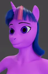 Size: 538x832 | Tagged: safe, anonymous artist, derpibooru import, twilight sparkle, anthro, unicorn, 3d, blender, blender cycles, derpibooru exclusive, image, jpeg, no source available, solo, wip