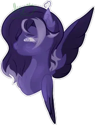 Size: 2637x3453 | Tagged: safe, artist:thecommandermiky, derpibooru import, oc, oc:miky command, unofficial characters only, pegasus, pony, bust, chest fluff, eyes open, female, folded wings, image, mare, pegasus oc, png, purple eyes, purple hair, simple background, solo, spread wings, transparent background, wings