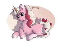 Size: 1280x906 | Tagged: safe, artist:tenderrain-art, derpibooru import, oc, unofficial characters only, pony, female, ice cream pony, image, lying down, mare, png, prone, simple background, solo, transparent background