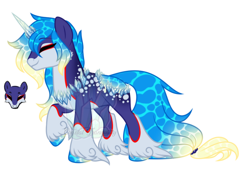 Size: 900x638 | Tagged: safe, artist:crystal-tranquility, derpibooru import, oc, oc:kyogre, unofficial characters only, original species, pond pony, pony, deviantart watermark, image, male, obtrusive watermark, png, simple background, solo, stallion, transparent background, watermark