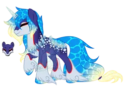 Size: 900x638 | Tagged: safe, artist:crystal-tranquility, derpibooru import, oc, oc:kyogre, unofficial characters only, original species, pond pony, pony, deviantart watermark, image, male, obtrusive watermark, png, simple background, solo, stallion, transparent background, watermark