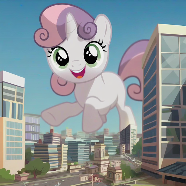 Size: 1024x1024 | Tagged: safe, derpibooru import, sweetie belle, detailed, female, g4, giantess, image, jumping, macro, png, show accurate, solo, underhoof, vector