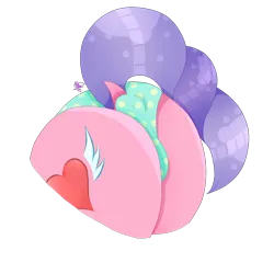 Size: 1600x1600 | Tagged: suggestive, artist:kathepart, derpibooru import, oc, oc:hearty love, unofficial characters only, pony, anus cameltoe, butt, clothes, dock, female, image, mare, panties, plot, png, simple background, solo, tail, transparent background, underwear