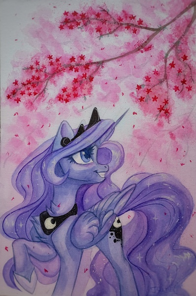 Size: 2708x4079 | Tagged: safe, artist:jsunlight, derpibooru import, princess luna, alicorn, pony, image, jpeg, solo, traditional art, watercolor painting