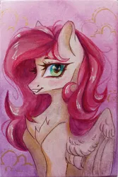 Size: 2641x3943 | Tagged: safe, artist:jsunlight, derpibooru import, fluttershy, pegasus, pony, image, jpeg, solo, traditional art, watercolor painting