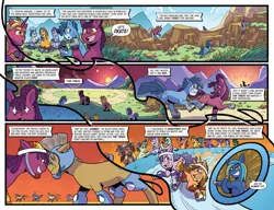 Size: 1106x850 | Tagged: safe, derpibooru import, idw, unnamed character, unnamed pony, earth pony, pegasus, pony, unicorn, g5, spoiler:comic, spoiler:g5comic, comic, dialogue, female, horn, image, male, mare, my little pony: kenbucky roller derby, png, roller skates, skates, stallion