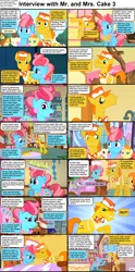 Size: 1282x2590 | Tagged: safe, derpibooru import, edit, edited screencap, screencap, carrot cake, cup cake, pound cake, pumpkin cake, spike, dragon, earth pony, pegasus, pony, unicorn, comic:celestia's servant interview, a bird in the hoof, baby cakes, season 1, season 2, secret of my excess, angry, baby, baby pony, baking, bowtie, brother and sister, cake, cake twins, candy, cap, caption, carrot cake is not amused, clothes, colt, comic, concerned, cs captions, cupcake, ear piercing, earring, father and child, father and daughter, father and son, female, filly, foal, food, g4, hat, horn, husband and wife, image, image macro, interview, jewelry, lollipop, looking at you, male, mare, mother and child, mother and daughter, mother and son, mouth hold, piercing, png, ponyville, screencap comic, siblings, smiling, smiling at you, speech bubble, stallion, sugarcube corner, sweets, text, tray, twins, unamused