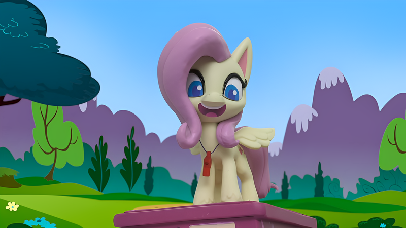 Size: 1920x1080 | Tagged: safe, derpibooru import, edit, edited screencap, screencap, fluttershy, pegasus, pony, my little pony: pony life, my little pony: stop motion short, cute, g4, image, png, smiling