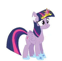 Size: 472x463 | Tagged: artist needed, safe, anonymous artist, artist:selenaede, derpibooru import, twilight sparkle, twilight sparkle (alicorn), alicorn, pony, alternate design, alternate hairstyle, bisexual female, bisexuality, crown, female, headcanon, headcanon in the description, hoof shoes, image, jewelry, mare, png, regalia, smiling, solo, solo female