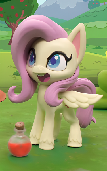 Size: 1126x1790 | Tagged: safe, derpibooru import, edit, edited screencap, screencap, fluttershy, pegasus, pony, my little pony: pony life, my little pony: stop motion short, cute, g4, image, png, smiling