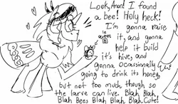Size: 1817x1062 | Tagged: safe, anonymous artist, derpibooru import, oc, oc:anon, oc:hexferry, bee, insect, moth, mothpony, original species, image, jpeg