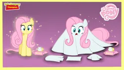 Size: 1366x769 | Tagged: safe, artist:ericgthompson03, derpibooru import, fluttershy, pegasus, pony, female, g4, image, inanimate tf, magic, objectification, png, solo, spell, tissue, transformation