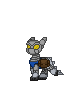 Size: 80x90 | Tagged: safe, derpibooru import, oc, oc:carbide, unofficial characters only, pony, fallout equestria, fanfic:fallout equestria - to bellenast, pony town, animated, armor, gif, image, pixel art, power armor, simple background, transparent background, trotting, walk cycle, walking