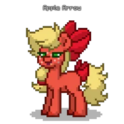 Size: 400x400 | Tagged: safe, derpibooru import, oc, oc:applearrow, earth pony, pony, pony town, apple family member, earth pony oc, image, next generation, parent:apple bloom, pixel art, png, solo