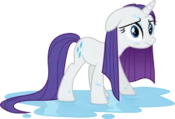 Size: 4402x3000 | Tagged: safe, artist:cloudy glow, derpibooru import, rarity, look before you sleep, .ai available, g4, image, png, simple background, solo, transparent background, vector, wet, wet mane, wet mane rarity