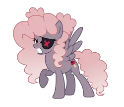 Size: 1713x1475 | Tagged: safe, artist:darbypop1, derpibooru import, oc, oc:vixie crystal, pegasus, pony, eyepatch, female, image, mare, png, simple background, solo, transparent background