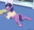 Size: 4500x4000 | Tagged: safe, artist:furnaise, artist:redpaladin, derpibooru import, twilight sparkle, pony, unicorn, book, butt, emanata, frog (hoof), hooves, human to pony, image, library, looking back, lying down, male to female, open mouth, png, prone, rule 63, transformation, transgender transformation, twibutt, underhoof