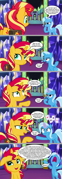 Size: 1280x3700 | Tagged: safe, artist:silverbuller, derpibooru import, sunset shimmer, trixie, comic, image, jpeg