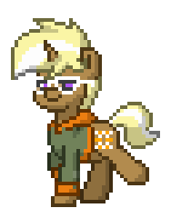 Size: 188x240 | Tagged: safe, derpibooru import, trenderhoof, pony, unicorn, pony town, animated, clothes, gif, glasses, hoodie, image, male, pixel art, simple background, solo, sprite, stallion, transparent background, trotting