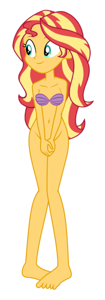 Size: 1040x2968 | Tagged: suggestive, anonymous artist, derpibooru import, sunset shimmer, equestria girls, bottomless, bra, clothes, covering, covering crotch, female, half naked, image, nudity, partial nudity, png, seashell, seashell bra, sexy, simple background, solo, solo female, stupid sexy sunset shimmer, transparent background, underwear