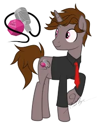 Size: 10000x12568 | Tagged: safe, artist:kaitykat117, derpibooru import, ponified, pony, unicorn, base used, clothes, cutie mark, image, necktie, png, raised hoof, shirt, short hair, simple background, smiling, the click, transparent background
